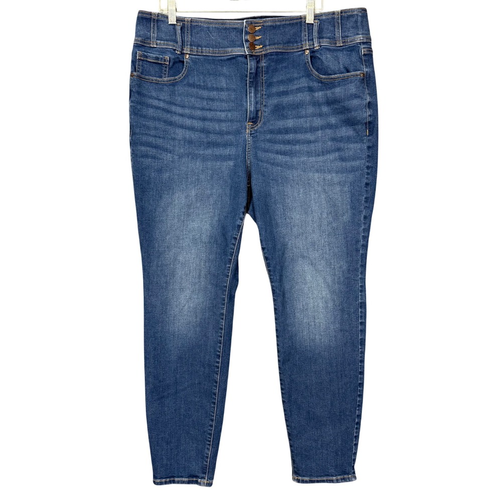 Lane Bryant Jeans Women 20 Blue Skinny High Rise Cotton Stretch Blend Denim